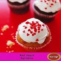 RED CLIFF Edible Red+Pink Heart Shape Sprinkles | Combo Pack Of 2 | Hearts Sweet Candy Topping for Cake Decor | Cake Decoration and Garnishing | 100gx2 |-thumb3