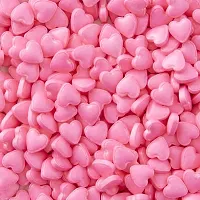 RED CLIFF Edible Pink Heart Shape Sprinkles | Combo Pack Of 2 | Hearts Sweet Candy Topping for Cake Decor | Cake Decoration and Garnishing | (Pink Heart Sprinkles | 100gx2 |)-thumb1