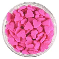 RED CLIFF Edible Pink Heart Shape Sprinkles | Hearts Sweet Candy Topping for Cake Decor | Cake Decoration and Garnishing | (Pink Heart Sprinkles | 100g |)-thumb2