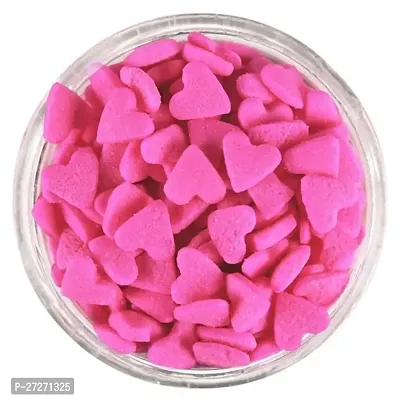 RED CLIFF Edible Pink Heart Shape Sprinkles | Hearts Sweet Candy Topping for Cake Decor | Cake Decoration and Garnishing | (Pink Heart Sprinkles | 100g |)-thumb3