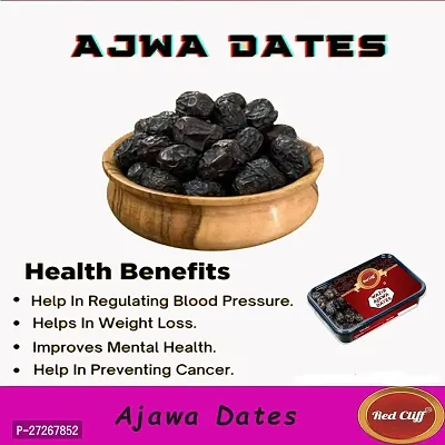 RED CLIFF Premium Wazir Ajwa Dates | Original  Rich Khajoor | Combo Pack Of 3 | (Ajwa Dates | 350gx3 |)-thumb3