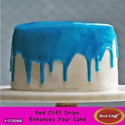 RED CLIFF Metallic Cake Drips | Combo Pack of 2 | Edible Decoration for Cakes | Topping | (Blue Cake Drip | 110mlx2 |)-thumb4