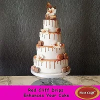 RED CLIFF Metallic Cake Drips | Combo Pack of 2 | Edible Decoration for Cakes | Topping | (Bronze Cake Drip | 110mlx2 |)-thumb1