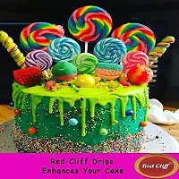 RED CLIFF Metallic Cake Drips | Combo Pack of 2 | Edible Decoration for Cakes | Topping | (Green Cake Drip | 110mlx2 |)-thumb2