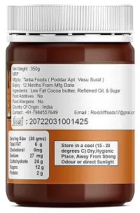 RED CLIFF Belgian Dark Chocolate Spread (35% Cocoa) | Vegan  Natural | Chocolate Ganache | (Belgian Chocolate Spread | 350g |)-thumb1