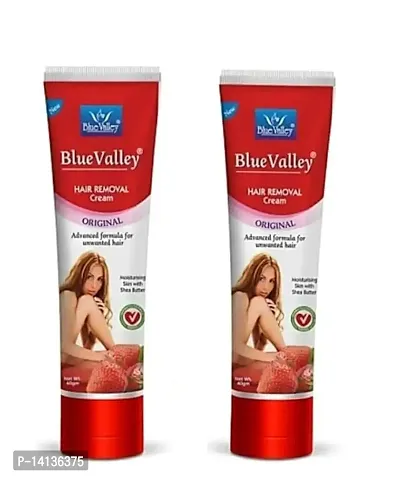 BLUE VALLEY HAIR REMOVAL CREAM (Strawberry Vitamin E)- Pack of -2