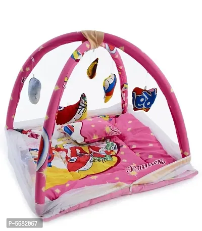 Baby Bedding and Mosquito Net with Hanging Toys, 2-12 Months, (Multicolor)-thumb0
