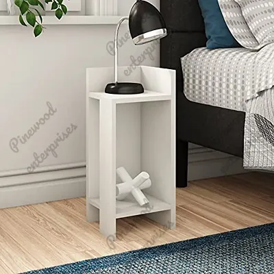 Corner Side Table, End Table, Sofa Table White Engineered Wood 12INCHES