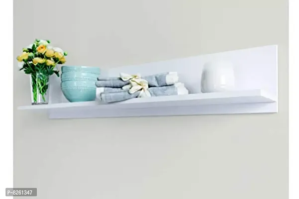 Straight Wall Mount Shelf Unit/Racks and Shelves/Wood Wall Shelf/Book Shelf/Wall Decoration/1 Shleves white
