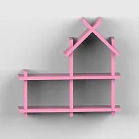 hut Floating Wall Hanging Shelf/Wooden Wall Shelves/Rack and Shelf/Display Shelf Hut Shape Stand for Home/Kitchen/Office/Bedroom/Living Room/Balcony Decor-thumb2