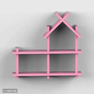 hut Floating Wall Hanging Shelf/Wooden Wall Shelves/Rack and Shelf/Display Shelf Hut Shape Stand for Home/Kitchen/Office/Bedroom/Living Room/Balcony Decor-thumb3