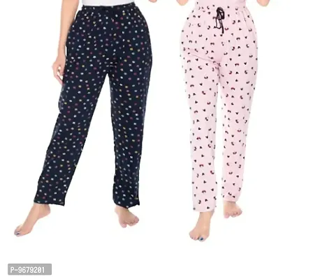 Mini Pie New Women's sleepwear lounge wear Walking  jogging pant with 2 pockets combo pack (X-LARGE)-thumb0