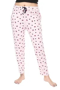 Mini Pie Pure Cotton pants for women, Walking  jogging pant with 2 pockets.(XL, N-floral) (M, Pink)-thumb1