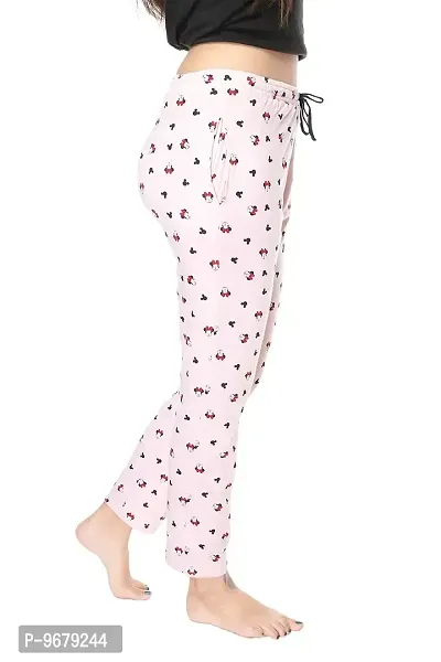 Mini Pie Pure Cotton pants for women, Walking  jogging pant with 2 pockets.(XL, N-floral) (M, Pink)-thumb4