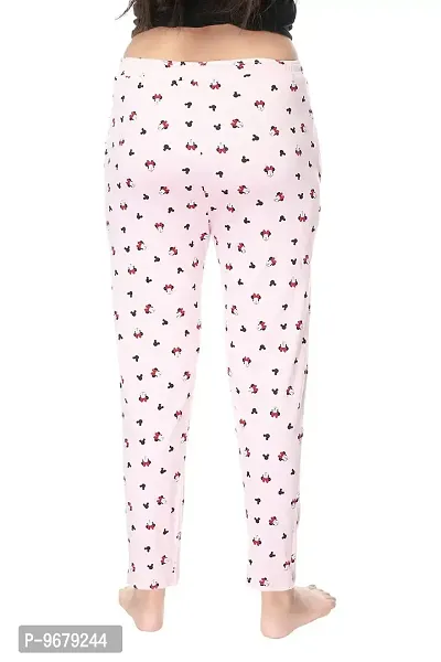 Mini Pie Pure Cotton pants for women, Walking  jogging pant with 2 pockets.(XL, N-floral) (M, Pink)-thumb5