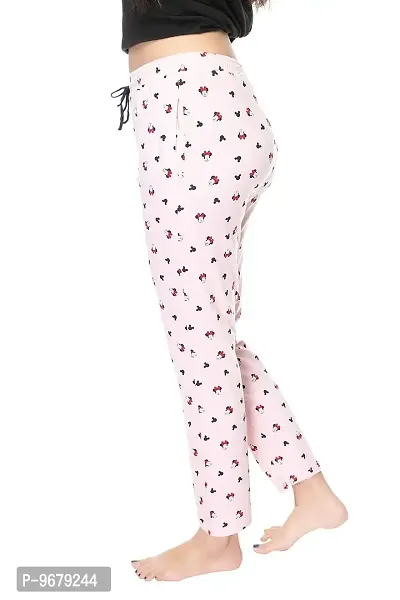 Mini Pie Pure Cotton pants for women, Walking  jogging pant with 2 pockets.(XL, N-floral) (M, Pink)-thumb3