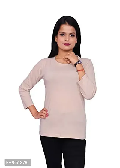 Plush Women's Cotton Regular Fit Round Neck T-Shirt/Tshirts (PT-008)-thumb1