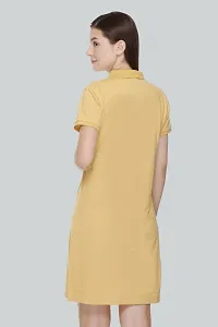 Women Stylish Cotton Blend Collar A-Line Dress-thumb1