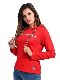 Plush Women Gym Wear Regular fit Hoody Tshirt/T-Shirts (5000)-thumb1