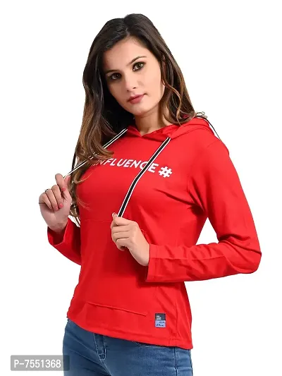 Plush Women Gym Wear Regular fit Hoody Tshirt/T-Shirts (5000)-thumb2