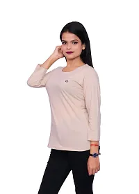 Plush Women's Cotton Regular Fit Round Neck T-Shirt/Tshirts (PT-008)-thumb3