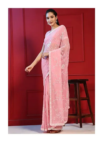 Elegant Georgette Saree with Blouse piece 