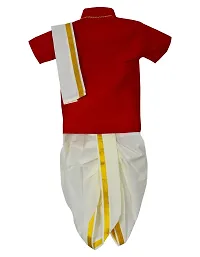 AMIRTHA FASHION Boys Traditional Dhoti  Shirts SET WITH ACCESSORIES (Pyjamas Dhoti BLUE)-thumb1