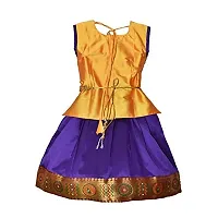 AMIRTHA FASHION Girls Traditional Lehenga Choli RATHI CHILD PATTU(AMFRPBGV)-thumb3