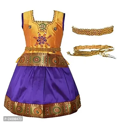 AMIRTHA FASHION Girls Traditional Lehenga Choli RATHI CHILD PATTU(AMFRPBGV)