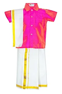 AMIRTHA FASHION Boys Traditional Dhoti  Shirts SET WITH ACCESSORIES (AMFCMTOM- $)-thumb1