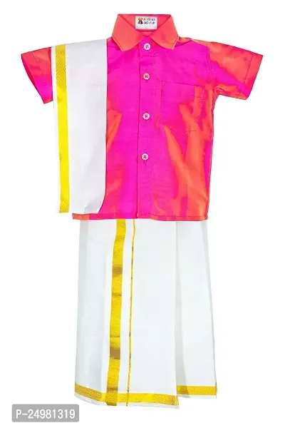 AMIRTHA FASHION Boys Traditional Dhoti  Shirts SET WITH ACCESSORIES (AMFCMTOM- $)-thumb2