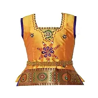 AMIRTHA FASHION Girls Traditional Lehenga Choli RATHI CHILD PATTU(AMFRPBGV)-thumb1