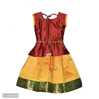 AMIRTHA FASHION Girls Traditional Pattu Pavadai - Rathi Pattu (12-24 Months_AMFRPMG2_18)-thumb4