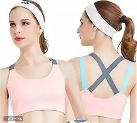 Priyank Fitness Sports  Yoga Push up Non-Wired Bra for Gym Running Padded Tank Top Athletic Vest Underwear Shockproof Strappy Sport Bra