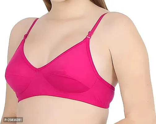 Stylish Cotton Blend Solid Bra For Women-thumb0