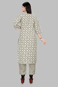 Alluring Green Cotton Blend Printed Stitched Salwar Suit Sets For Girls-thumb1