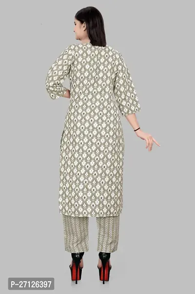 Alluring Green Cotton Blend Printed Stitched Salwar Suit Sets For Girls-thumb2