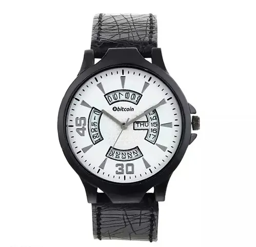 Stylish PU Analog Watch For Men