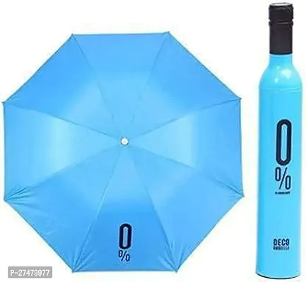 Elegant Blue Windproof UV And Rain Protection Bottle Umbrella-thumb0