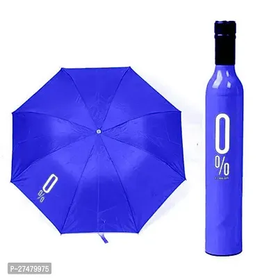 Elegant Blue Windproof UV And Rain Protection Bottle Umbrella-thumb0