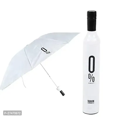 Elegant White Windproof UV And Rain Protection Bottle Umbrella-thumb0