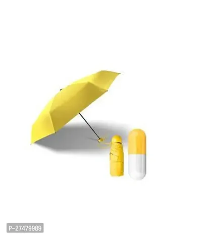 Elegant Yellow Capsule Shape Umbrella For Men And Women-thumb0