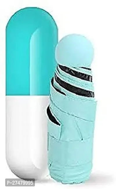 Elegant Turquoise Capsule Shape Umbrella For Men And Women-thumb0