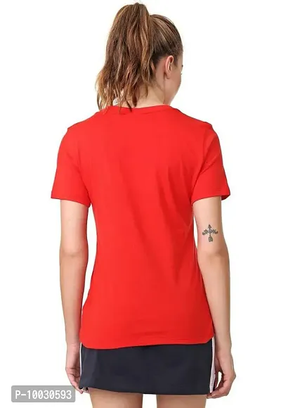 VLAM Women Graphic Printed Tshirt Red-thumb4