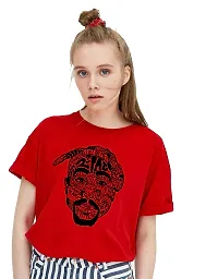 VLAM Women Graphic Printed Tshirt Red-thumb1