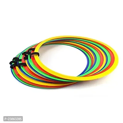 Sports Agility Training Ring Ladder  Set of 12 Rings    Multicolored Fitness Agility Workout Excercise for Soccer Football Tennis Baseball Drills Athletic Ladder