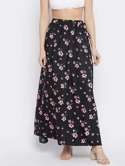 The Pajama Factory Flared Crepe Skirts - Free Size