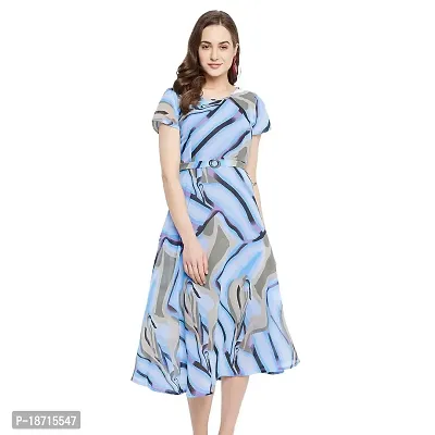 The Pajama Factory - Long Dress (Large, Blue-Black)-thumb0