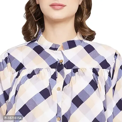 The Pajama Factory - Checked top (XX-Large, Checked Blue)-thumb3