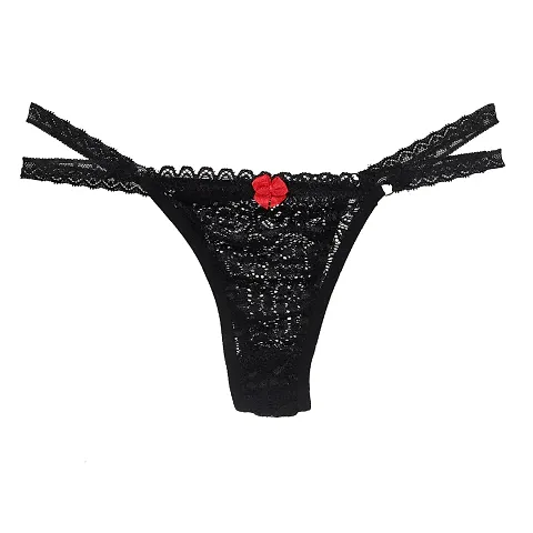 Affair Soft Comfortable Hipster Lace Self Design Women's Thongs